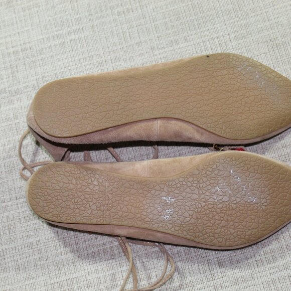 Steve Madden Size 8 Bedangled Tan Suede Leather Gladiator Flats - Picture 7 of 7